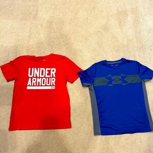 Under Armour Red and Blue Short Sleeve Tees
